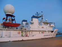 NOAA Ship Okeanos Explorer served as Tara's home and workplace for this learning expedition.