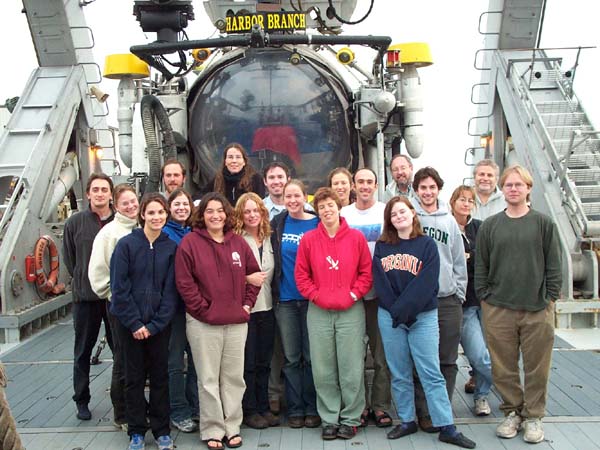 Science crew on Gulf of Mexico Deep Sea Biology cruise