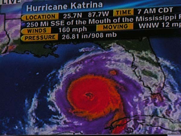 The frightening view of Katrina today.