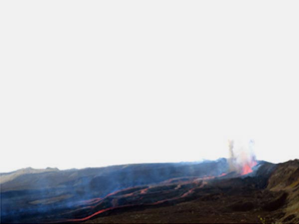 The October 22, 2005 eruption of Sierra Negra volcano on Isabella Island. 