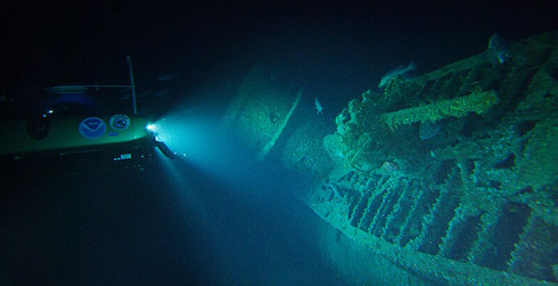 During the very first dive of the expedition, scientists located and explored the German U-576.