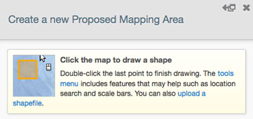 Create a new proposed mapping area
