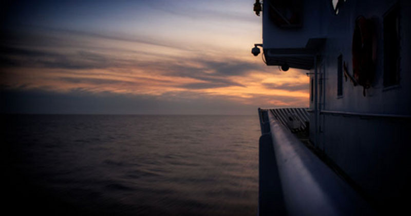 Evening on the NOAA Ship Okeanos Explorer.