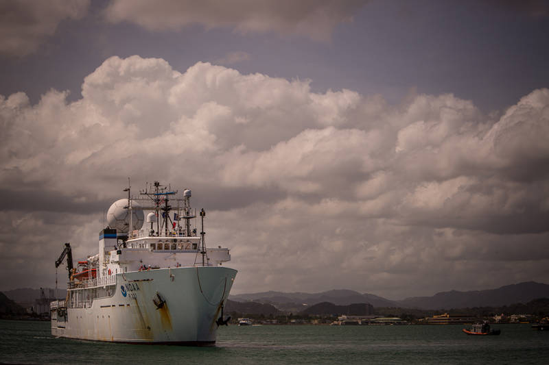 NOAA Ship Okeanos Explorer leaves San Juan, Puerto Rico, for the start of the cruise.