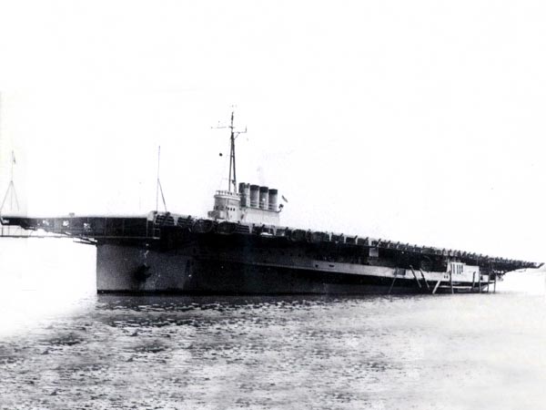 A photograph of the USS Wolverine in the 1940's.