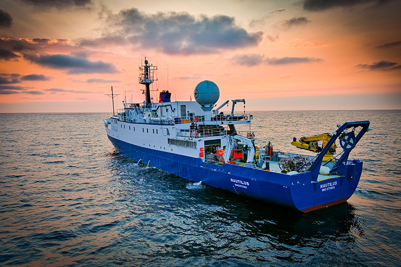 Exploration Vessel Nautilus. Image courtesy of Ocean Exploration Trust.