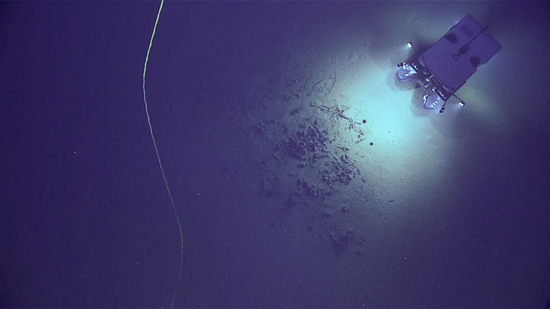 Multiple ROV passes over this Underwater Cultural Heritage site were needed to make a three-dimensional reconstruction of the wreck using a technique called photogrammetry or structure from motion.