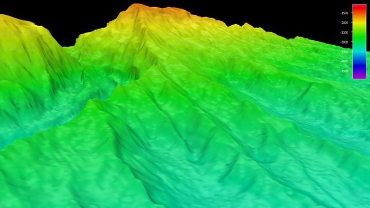 What is the difference between a topographic map and a bathymetric map?