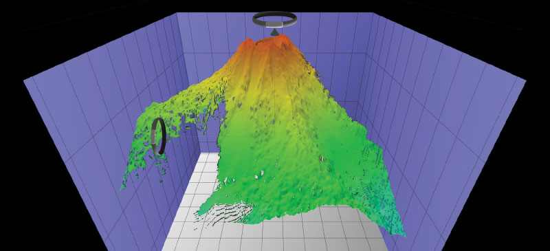 In the Fledermaus scenes, the ocean floor is shown as a three-dimensional image.