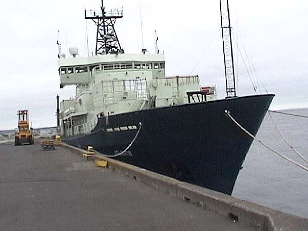 R/V Atlantis docked in the Port of Astoria