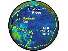 Global view of the Pacific Ring of Fire