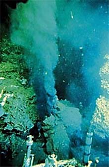 Black smoker hydrothermal vents