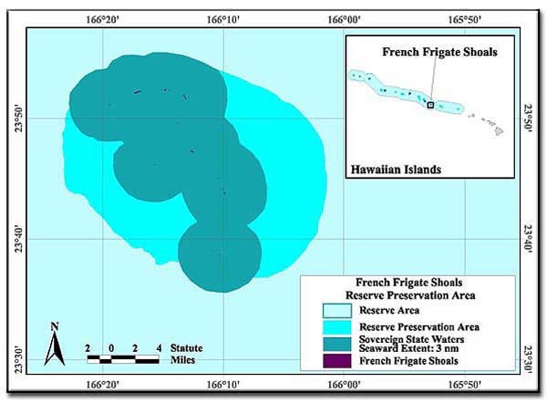 French Frigate Shoals Reserve Preservation Area Map