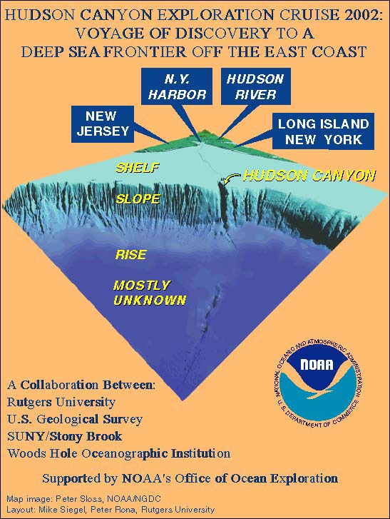 Poster showing collaborative effort taking place during the Hudson Canyon cruise.