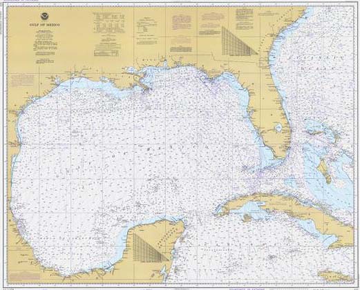Gulf of Mexico nautical chart