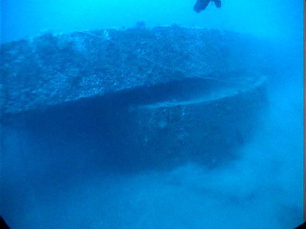 photo of turret underwater