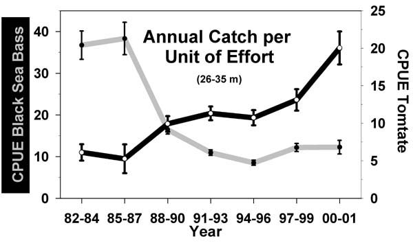 Annual catch per trap (CPUE) in fish trap survey