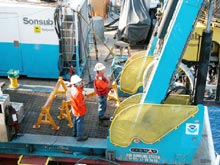 Morning launch of the ROV