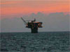 Oil sparr at sunrise