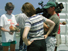 A zoologist with NOAA interviewed by a rep. from UNC TV.