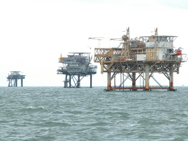 The Gulf of Mexico is peppered with thousands of oil platforms
