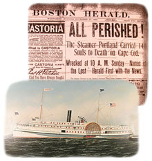 The Boston newspapers carried the news of the Steamship Portland's demise