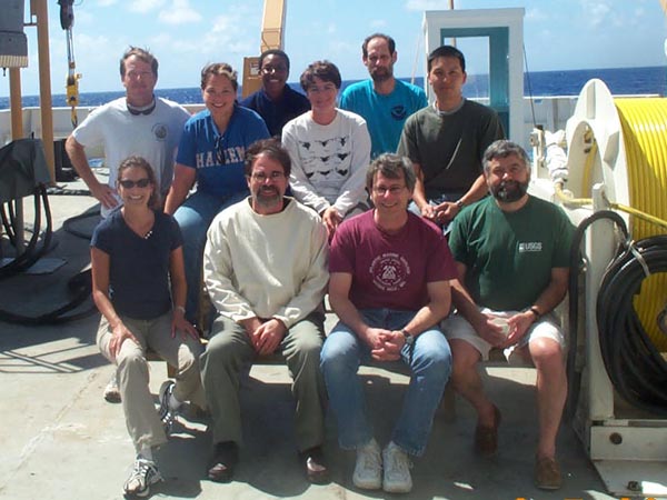 Science crew on Leg II of the Puerto Rico Trench mapping cruise
