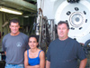 Mark, Alex, and, Pat standing in front of DSV Alvin.