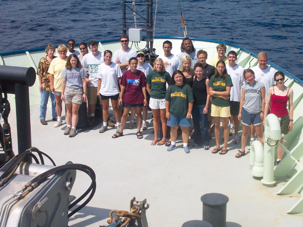 The 20 science party members for Windows to the Deep expedition include 16 participants either currently seeking or recently finished graduate or undergraduate degrees.