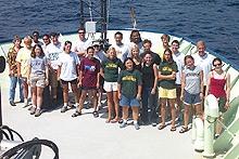 Group photo of the scientific party for The Windows to the Deep expedition