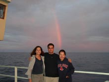 A spectacular sunset and rainbow that lasted late into the evening.