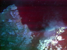 A hydrothermal vent site near the summit of the NW Rota volcano