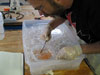 Dr. Scott France prepares Isidella specimen for analysis