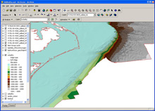 Screen capture of the 3-D mapping program