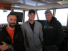 Ship's crew, l. to r.: Aric Anderson, Dan Timm, Eric Bergendahl.