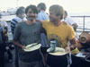 Alex Malahoff (right) and Dan Fornari (left), during the 1980 Galapagos expedition.