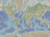 Bathymetric map showing a global view of the mid-ocean ridge (MOR).