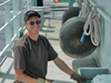 Able-bodied seaman Brian Clampitt has been working at sea for 25 years, spending many holidays away from home.