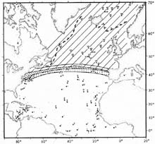 The North Atlantic Ocean distribution of the planktonic foraminifera N. pachyderma (sin) at the Last Glacial Maximum (LGM