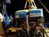 Panorama of the Jason group preparing for a midnight launch of the vehicle from the fantail of the R/V Melville.