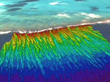 An example of a seafloor map made from multibeam echosounder data.