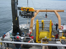 Complex ROV operations at sea require a well-coordinated team of scientists, technicians and ship's crew.