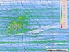 This 3-D seismic map of the bathymetry and amplitude of Atwater Valley 340 (AT 340) provides a visual representation of the subsea depth and strength of the response of sound energy bouncing off the seafloor.