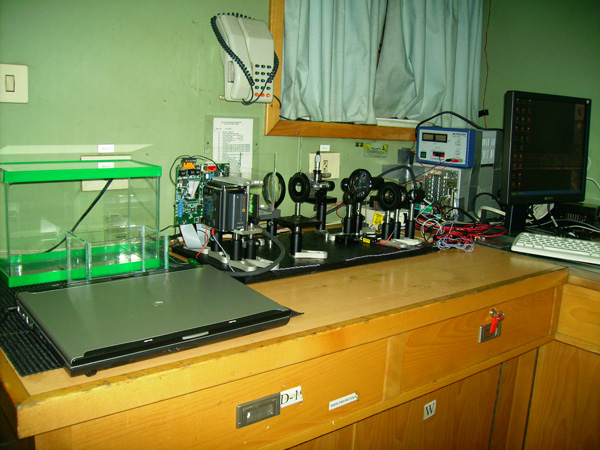 Fig. 1 Digital Holography Imaging apparatus in the ship's lab.