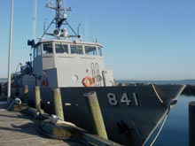The Torpedo Weapons Recovery Vessel, or TWR 841, is used for hauling and launching AUVs during AUVfest.