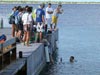 Student Explorers from the University of Delaware gather dockside for an impromptu lecture by Art introducing the many features and capabilities of the Gavia AUV.