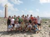 The University of Delaware Study Abroad group stopping at the lighthouse (on the south end of the island) during an educational tour of Bonaire.