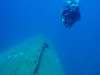 Kat McCole, a University of Delaware student, diving on the Hilma Hooker, the famous wreck located on the southwestern side of Bonaire.