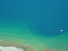 Middle Island sinkhole is open to Lake Huron creating a gradient of biological activity.