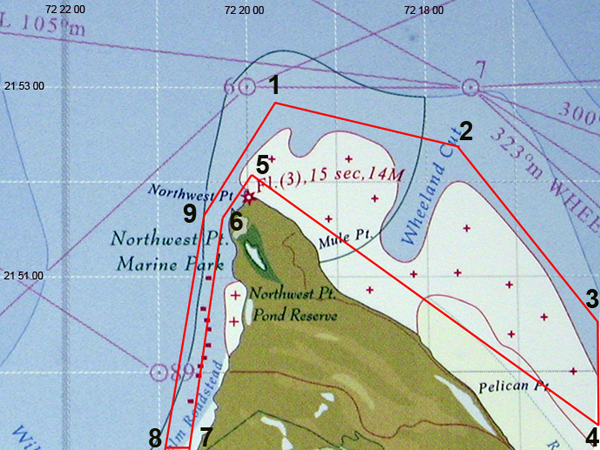 The shallow reefs off Providenciales Northwest Point are the focus of the 2008 search for the US Brig Chippewa and the US Schooner Onkahye.